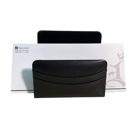 Dacasso Classic Black Leather Letter Holder AG-1008